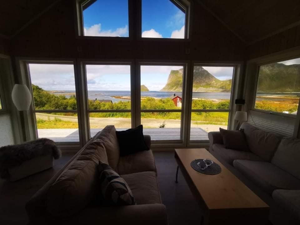 Cabin Panorama Lofoten With Jacuzzi Magic View Offersoya Exterior foto