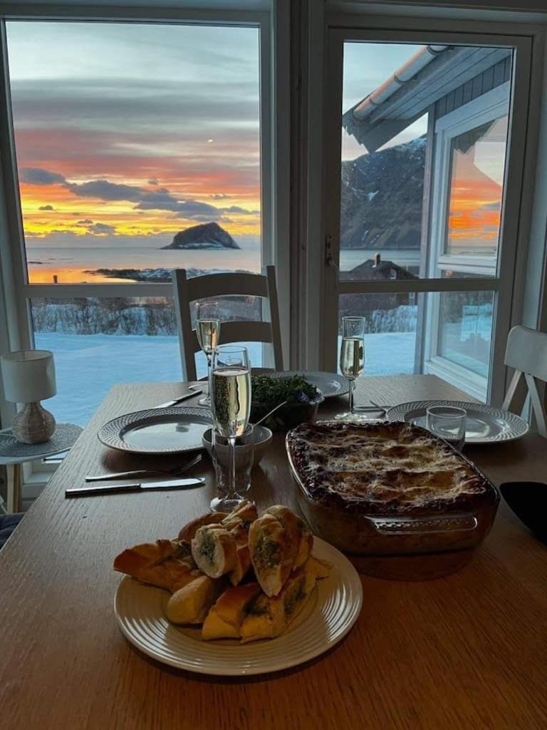 Cabin Panorama Lofoten With Jacuzzi Magic View Offersoya Exterior foto